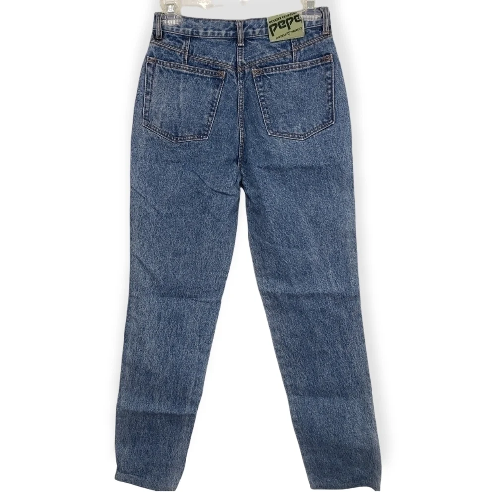 Vintage Rare Pepe Jeans London High Waist Straight Leg Embellished Jeans 26 EUC - Picture 3 of 15